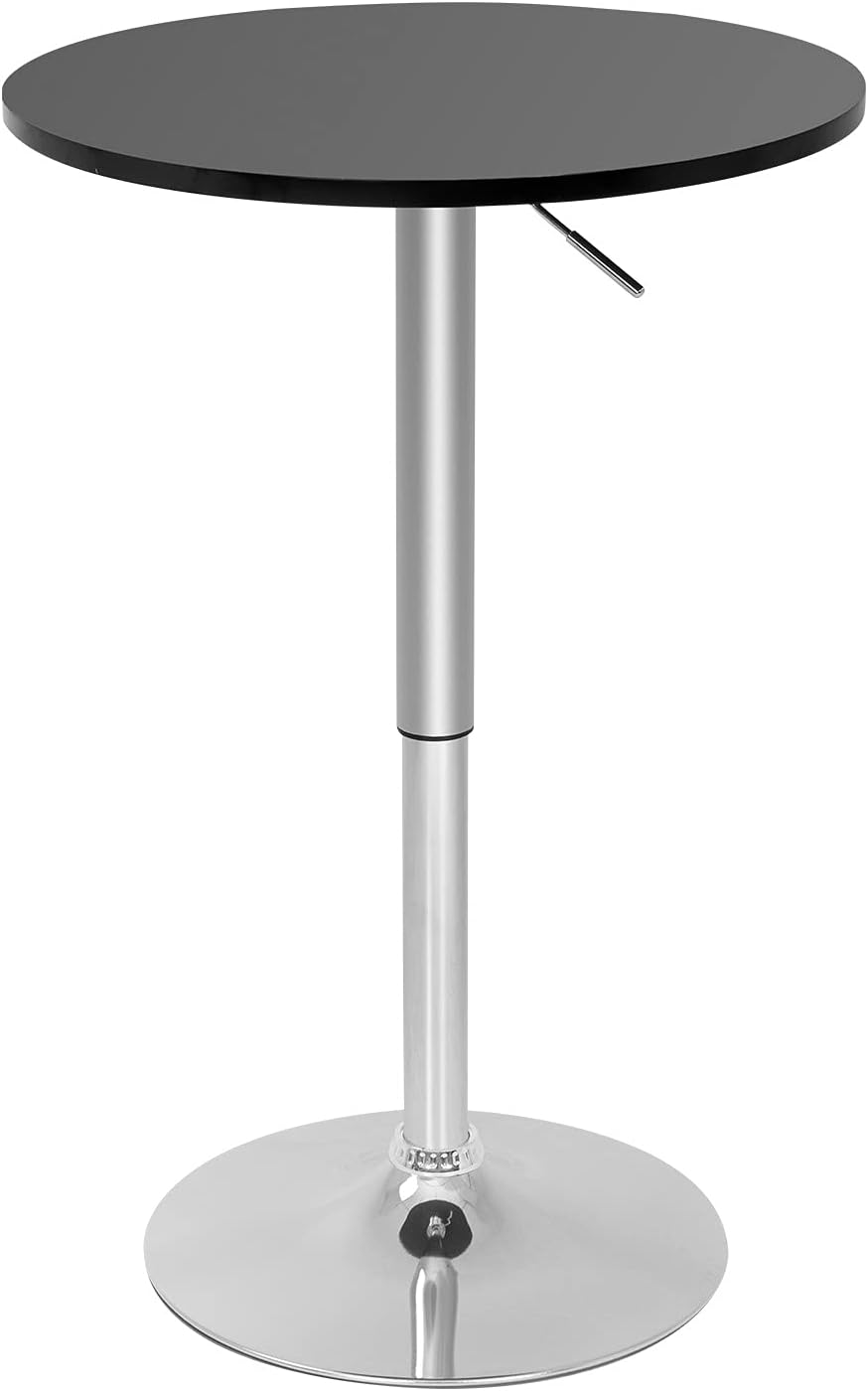 FDW Modern Bar Table Height Adjustable Kitchen Dining Table Round Pub