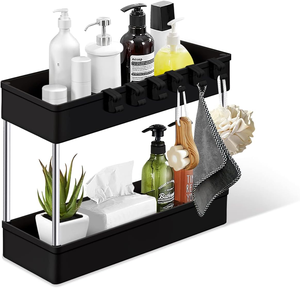 Generic 2 Tier Under Sink Organizer, Bathroom Sink Storage Standing