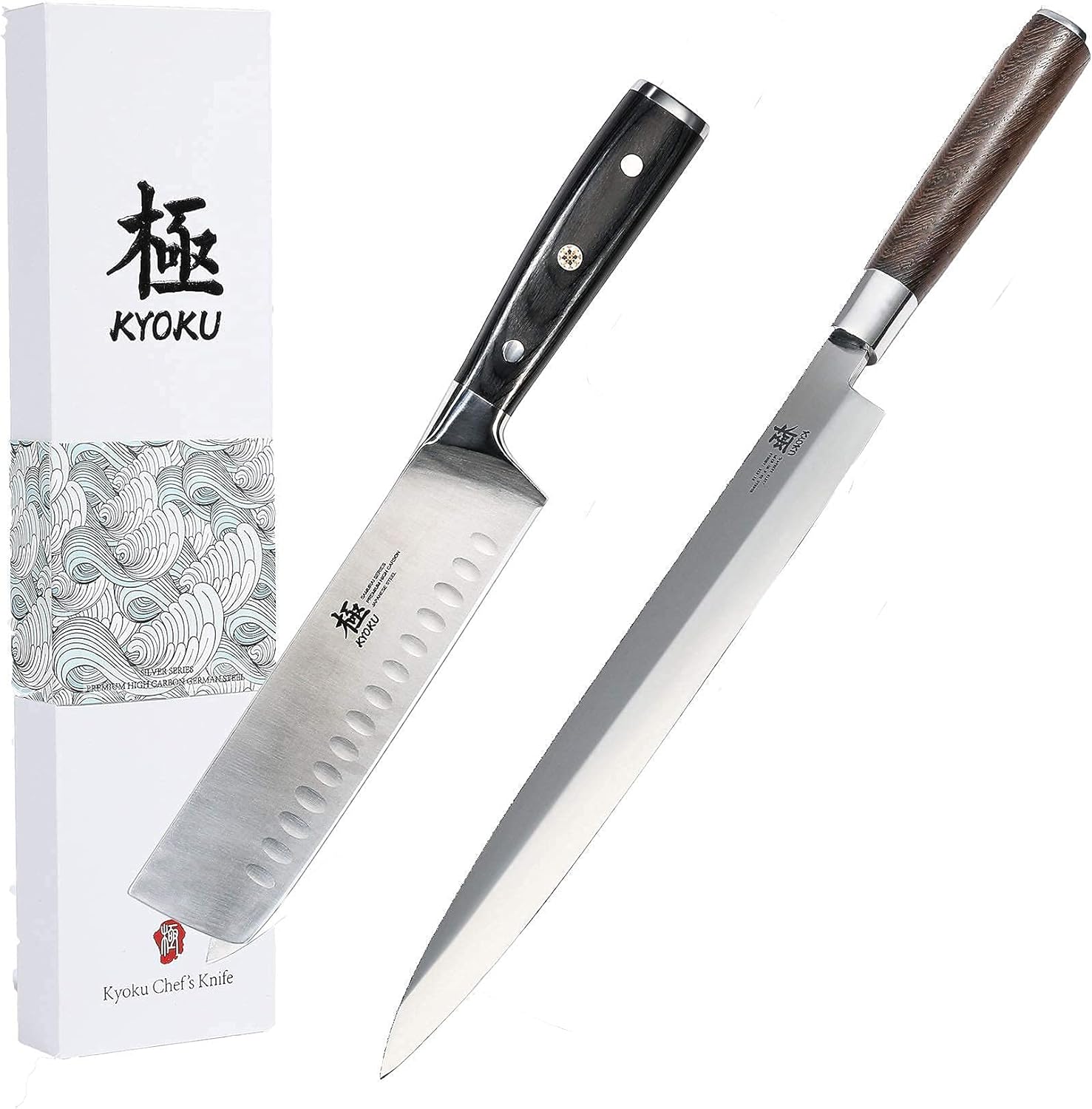 Generic Kyoku Samurai Series 7" Nakiri Vegetable Knife + 10.5" Yanagiba