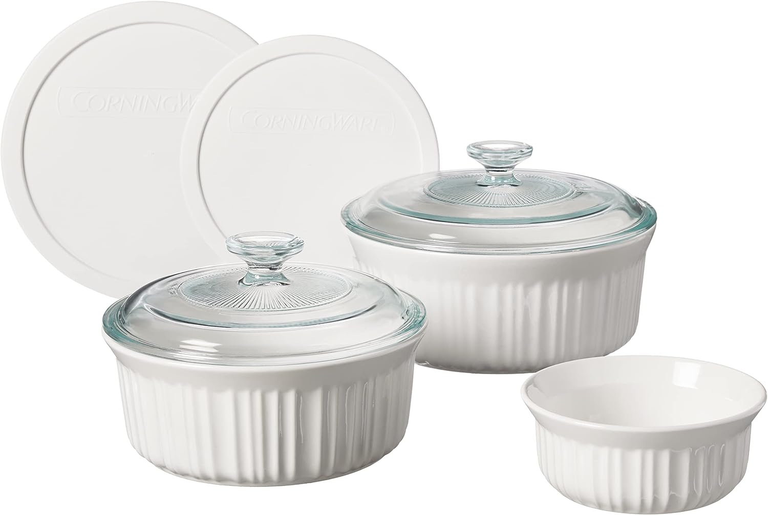 Corningware CorningWare French White 7 Piece Ceramic Bakeware Set