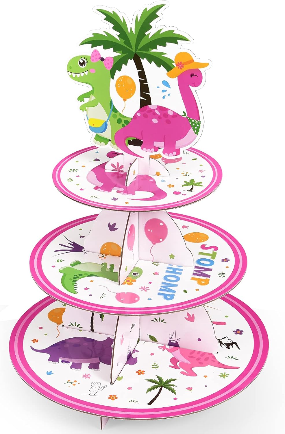 WERNNSAI Dinosaur Cupcake Stand Dinosaur Birthday Party Supplies for