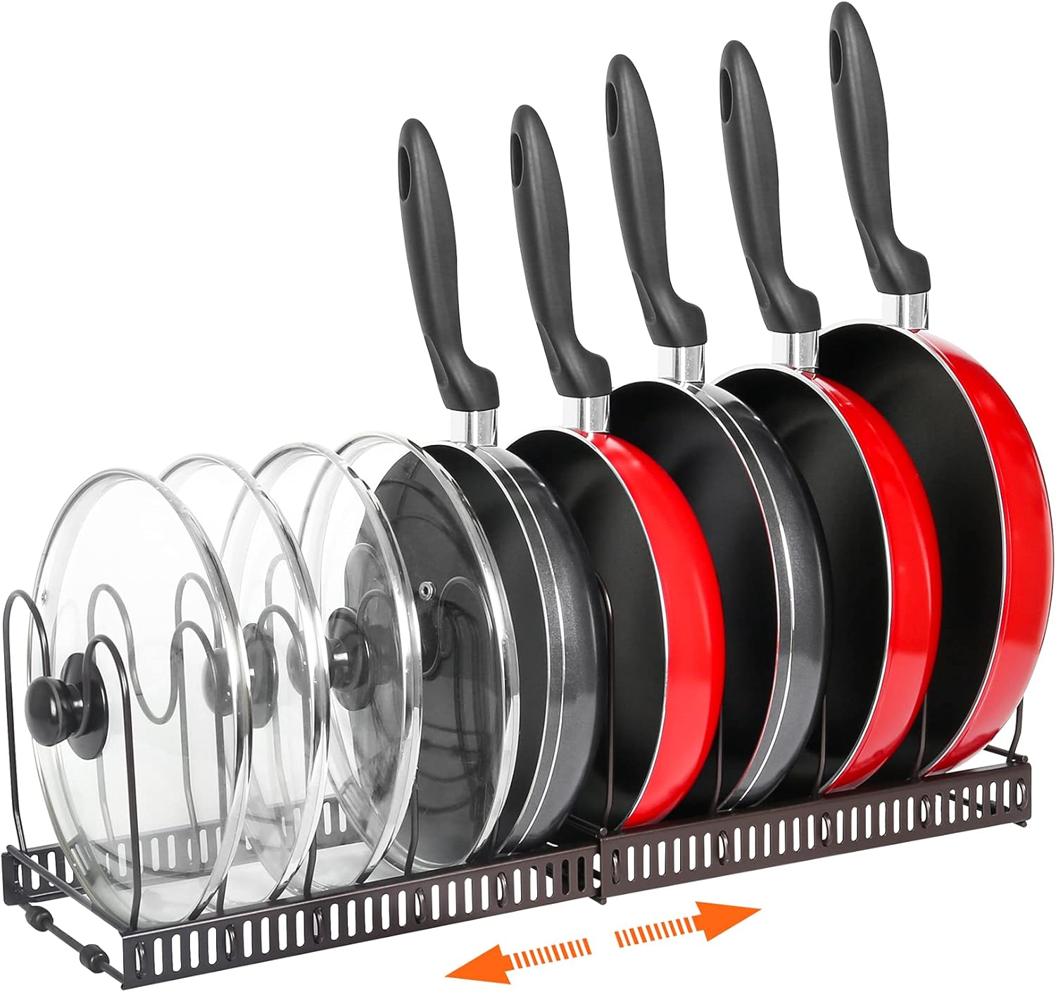 ROOHUA Pot Rack Organizer Expandable Pot and Pan Organizer for