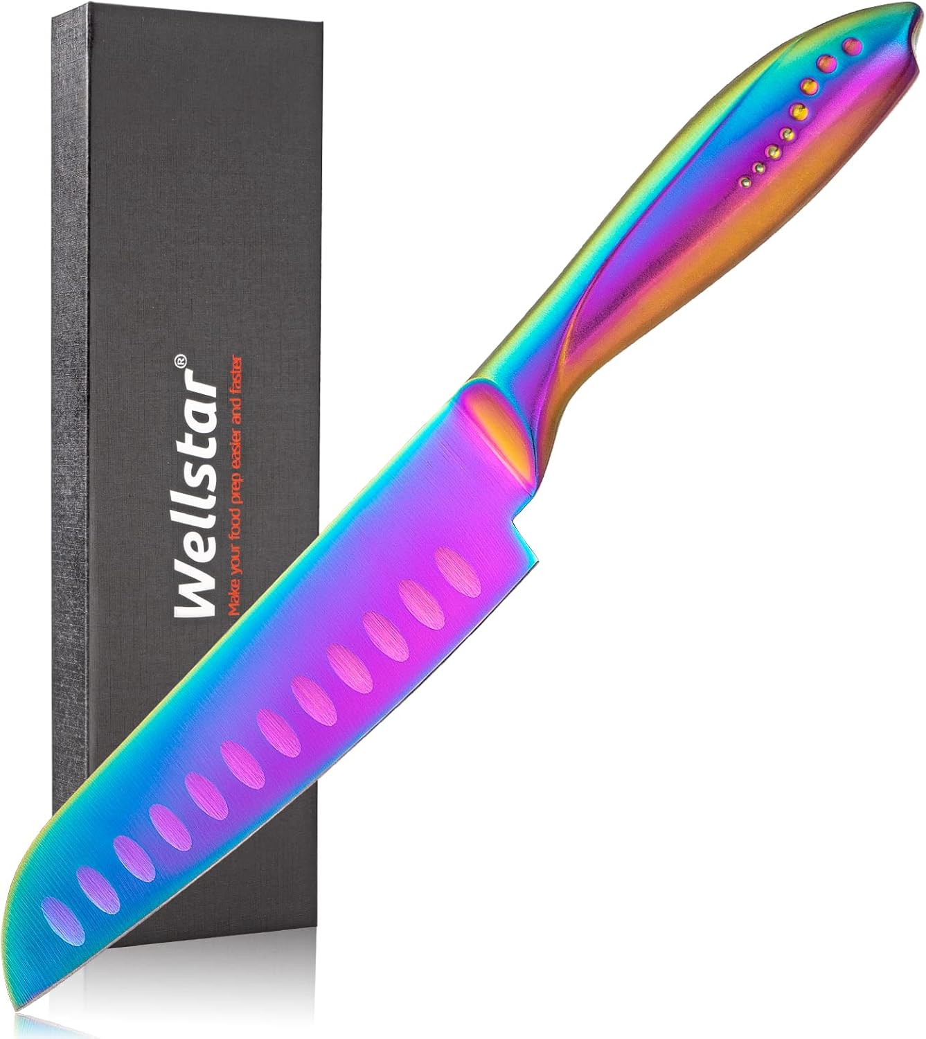 Wellstar Santoku Knife 5 Inch , Super Sharp German Steel Kitchen