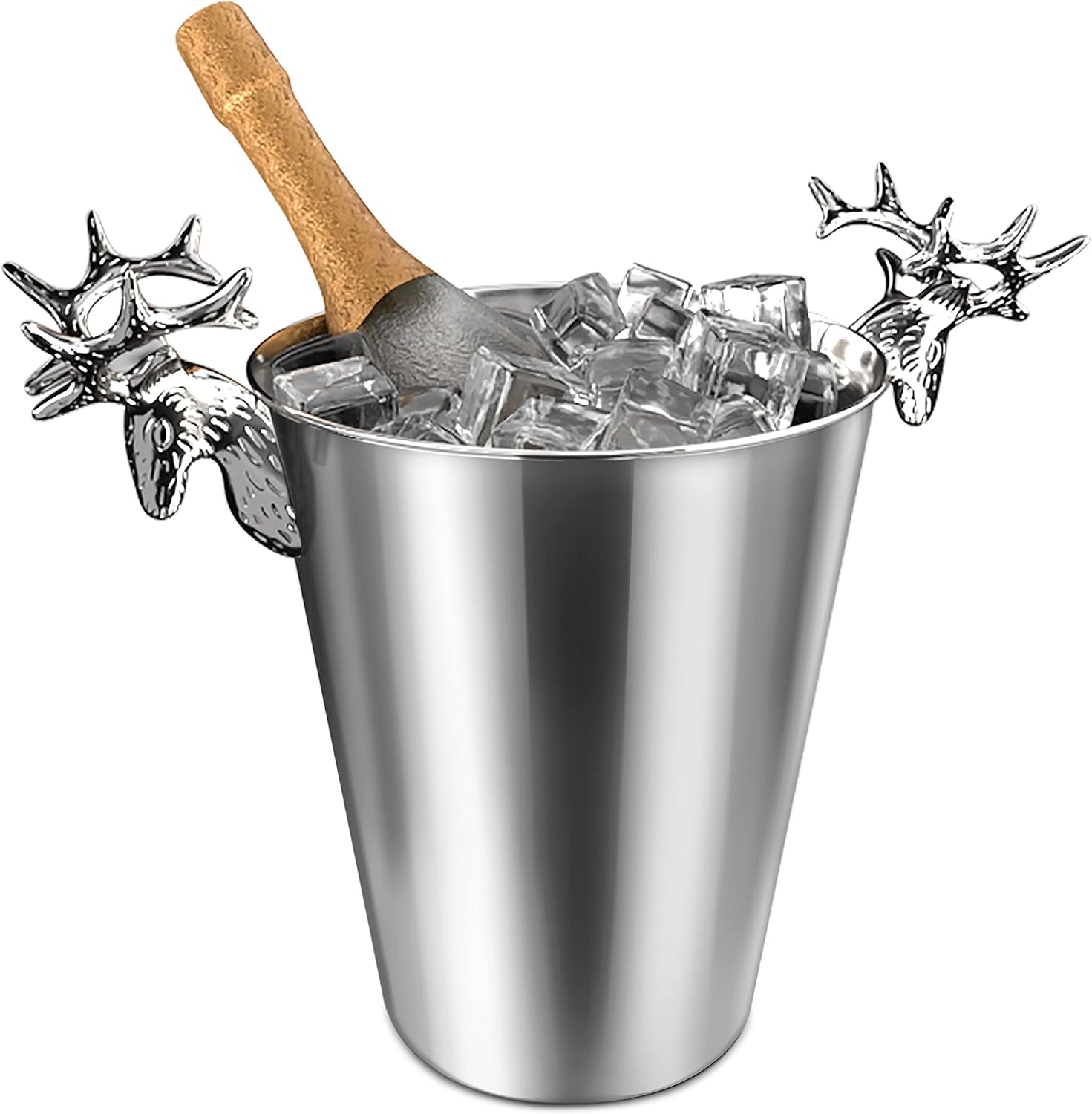 Ice Buckets For Parties, Deer Head Stainless Steel Ice pails, HighEnd