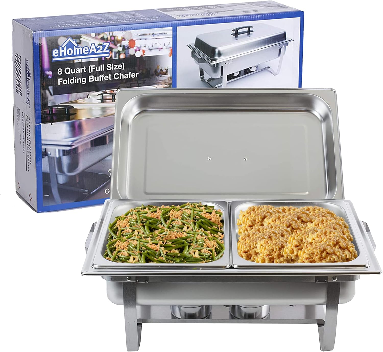 eHomeA2Z Chafing Dish Buffet Set Chafers 8QT Buffet Servers And Warmers